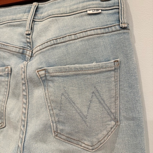 MOTHER The Mid Rise Dazzler Crop Fray Jeans Sun Kissed Size 24 - Picture 6 of 9